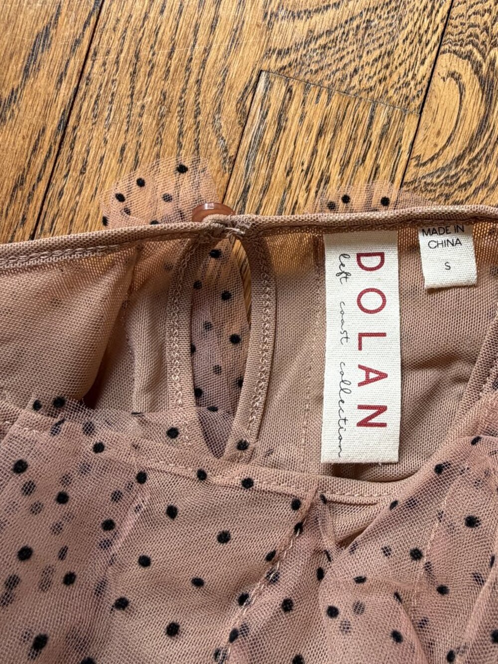 Dolan Left Coast Mesh Ruffle Top - Picture 3 of 4